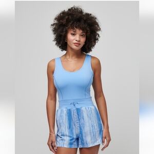 Travis Mathew Blue and White Sleeveless Romper Medium NWOT